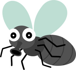 fly animal cartoon doodle
