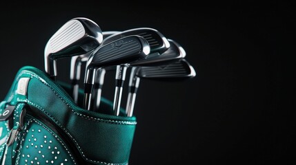 Golf clubs displayed neatly in a golf bag