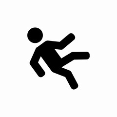 falling man icon sign vector