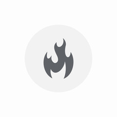 flame fire burn hot icon sign vector