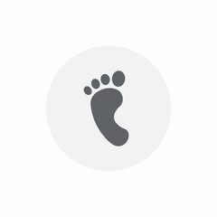 footprint footstep icon sign vector