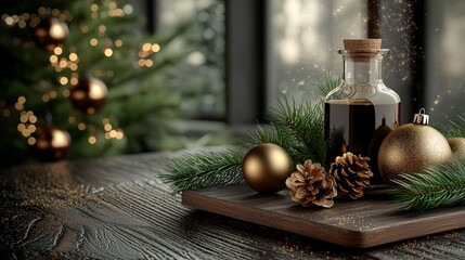 Christmas Tree With Oil Bottle