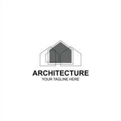 architecture logo icon with creative vector illustration