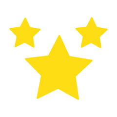 Gold star rating icon set from 0.1 to 5