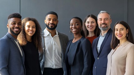A group of people are smiling for a photo