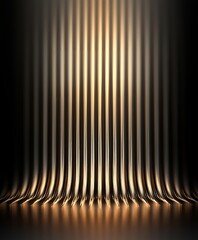 Abstract golden light effect with vertical lines creating a dramatic atmosphere.