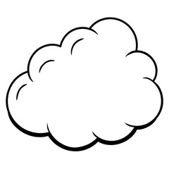 Minimalist Cloud Line Art Design