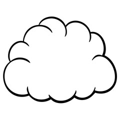 Minimalist Cloud Line Art Design