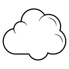 Minimalist Cloud Line Art Design