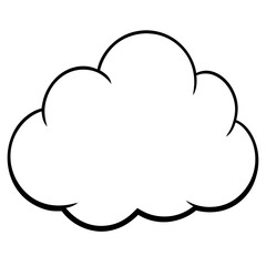 Minimalist Cloud Line Art Design