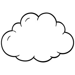 Minimalist Cloud Line Art Design