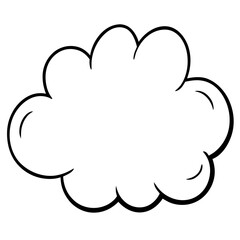 Minimalist Cloud Line Art Design