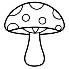 Minimalist Mushroom Line Art Vector Ideas