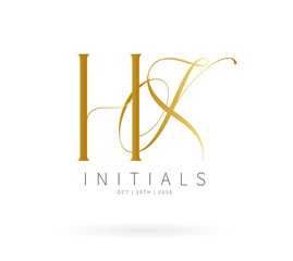 HK Monogram logo, Minimalist Typographic Line Monogram Logo, HK Wedding monogram logo