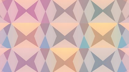 Pastel Geometric Pattern: A soft, dreamlike background with a repeating pattern of overlapping pastel diamonds and triangles. Perfect for website banners, social media posts.