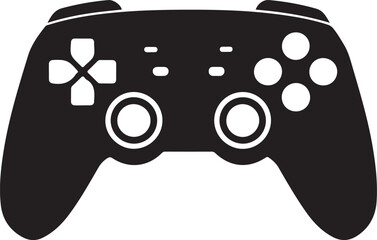 Gaming video game controller silhouette icon vector illustration © Ramiz