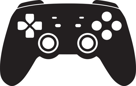 Gaming video game controller silhouette icon vector illustration