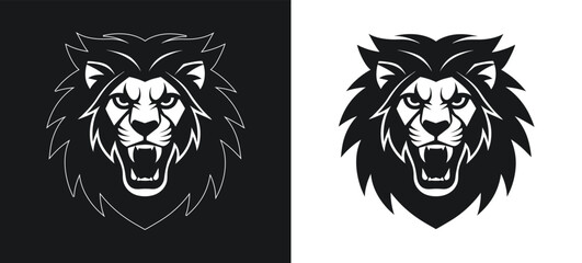 Roaring Angry Lion Icon for Iconic Designs