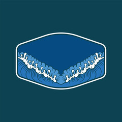Water wave icon vector illustration design logo
