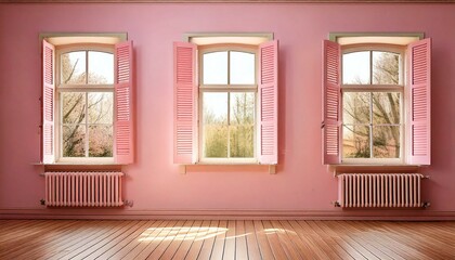 ピンク基調のかわいい部屋