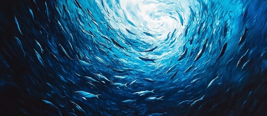 Deep Ocean Fish School.