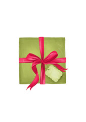 Hand-drawn Gift Box with Red Ribbon