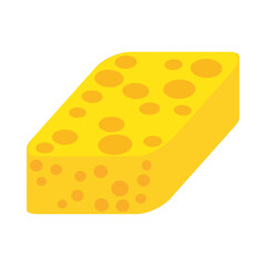 Cheese Wedge - Dairy Food Icon, Gourmet Snack Illustration, and Culinary Clipart Design