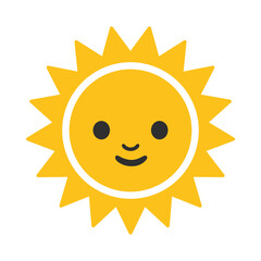 Sun with Face Illustration | Clipart Design