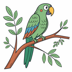 parrot cartoon vector design