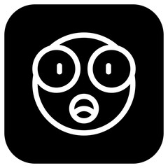 Editable surprised, astonished, shocked face vector icon. Part of a big icon set family. Perfect for web and app interfaces, presentations, infographics, etc