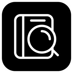 Editable book search vector icon. Part of a big icon set family. Perfect for web and app interfaces, presentations, infographics, etc