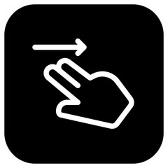 Editable two fingers swipe right vector icon. Part of a big icon set family. Perfect for web and app interfaces, presentations, infographics, etc