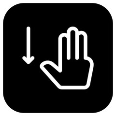 Editable three fingers swipe down vector icon. Part of a big icon set family. Perfect for web and app interfaces, presentations, infographics, etc