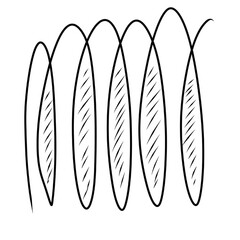 hand drawn abstract shape line