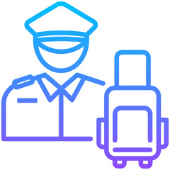 Obraz premium Security Personnel Icon