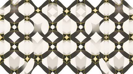 Fototapeta premium Abstract Geometric Pattern: Interlocking black and white lines create a mesmerizing, dynamic visual pattern that evokes a sense of intricate beauty and timeless design. 