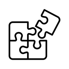 Puzzle icon vector image. Suitable for mobile apps, web apps and print media.