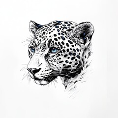 Jaguar isolated on white background