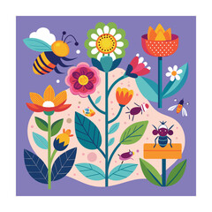 Hand drawn design botanical elements collection