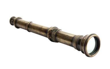 Antique spyglass on transparent or white background,png