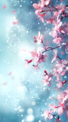 Obraz premium cherry blossom flowers blooming in spring