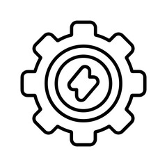 Data Center Power Management Vector Icon