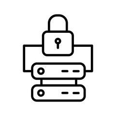 Data Center Security Vector Icon