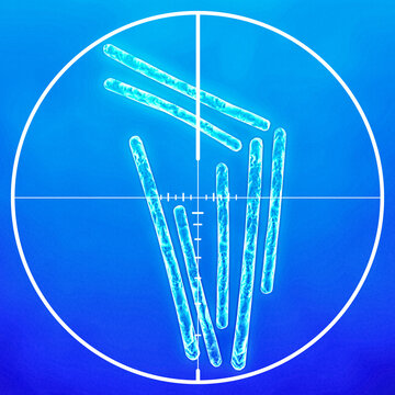 Avian flu, mutated virus, avian influenza virus, microscopic view of the virus, mutations in the gene that controls hemagglutinin, a protein capable of "attaching" to human cells, 3d rendering. H5n1