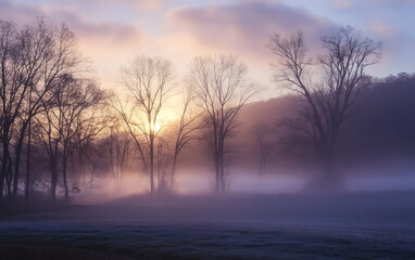Fototapeta premium tree in the fog