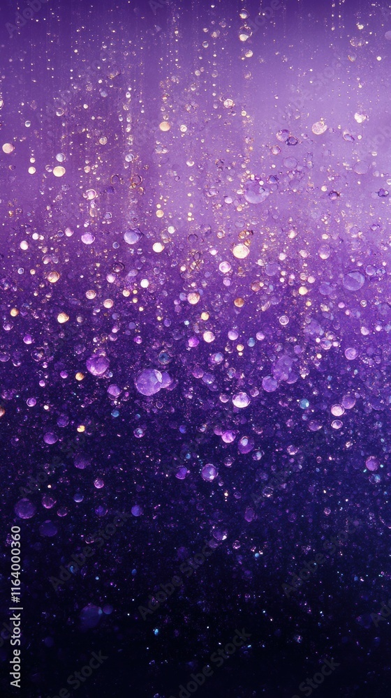 Aufkleber A dreamy purple gradient background with sparkling droplets, creating a mystical atmosphere.