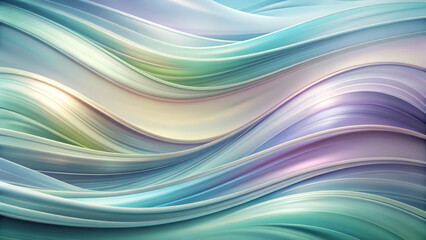 Fototapeta premium Serene curves in calming pastel hues create smooth abstract background