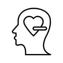 Negative Love Vector Icon