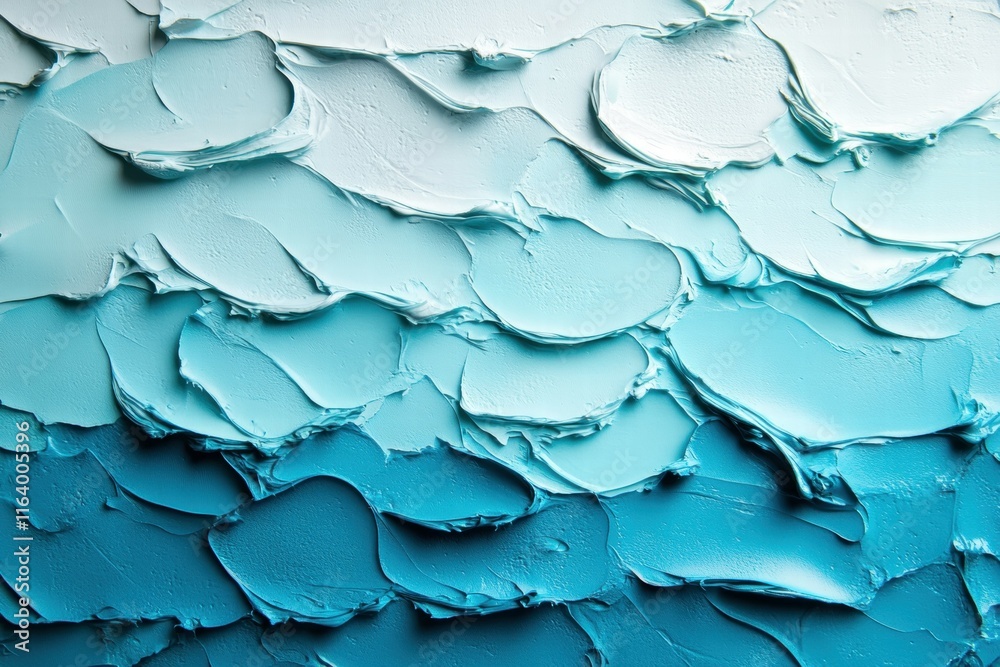 Poster Abstract texture of layered blue paint, creating a soothing gradient effect.