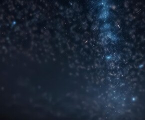 Fototapeta premium Dark Blue Night Sky with Sparkling Glitter Bokeh and Light Art, glitter bokeh, sparkling lights